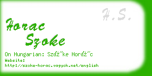 horac szoke business card